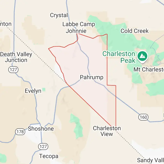 Pahrump NV map