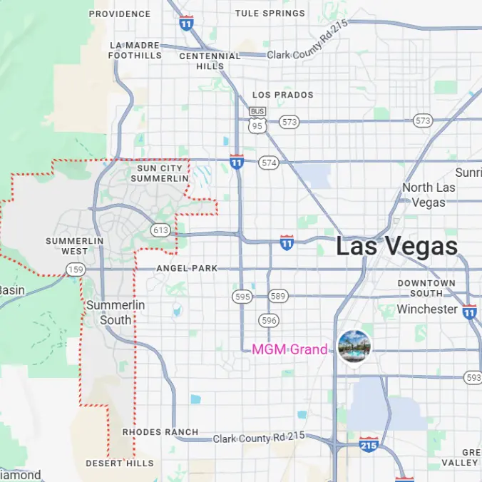 Map of Summerlin, NV highlighting Summerlin North, Summerlin West, Summerlin South, and Sun City Summerlin, with nearby areas including Red Rock Canyon, Spring Valley, and The Lakes in Las Vegas.